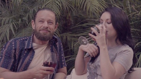 Steamy outdoor blowjob session by the fire - let's connect with Petra Blair and Brad Newman