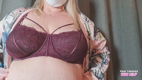 Geile BBW MILF-Frau in Amateurvideo (riesige natürliche Titten, untreue Hure)