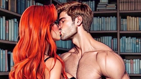 Die kurvenreiche Frau Emily3131 und Elliot haben intensiven Sex in der Bibliothek mit einer großen Überraschung beim Samenerguss.
