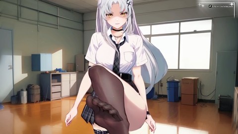 Tu traviesa Vtuber universitaria Bubbleebebe te provoca con sus pies sudorosos en un salvaje juego de rol hentai.