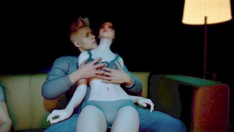 Moglie asiatica con un enorme sedere tradisce il marito con un uomo ben dotato a casa in 3D