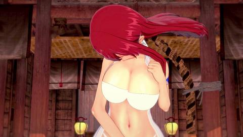 Erza Scarlet, sensationnelle rousse, dans une animation hentai en 3D