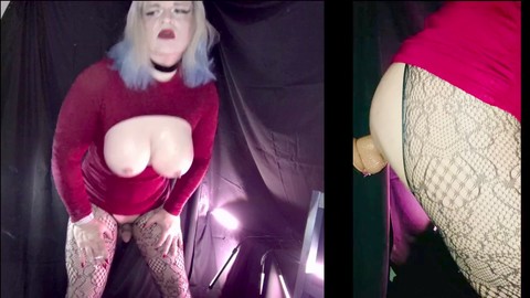 Mature amateur Shaunasinclairets goes wild with sex toys against the wall