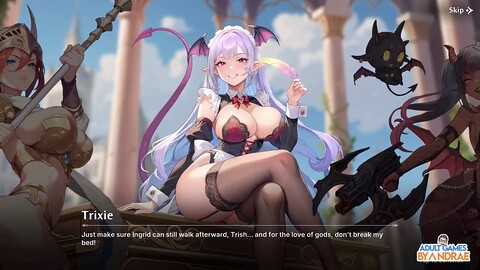 Femme de ménage anime tentante et sale s'adonnant à des aventures sexy